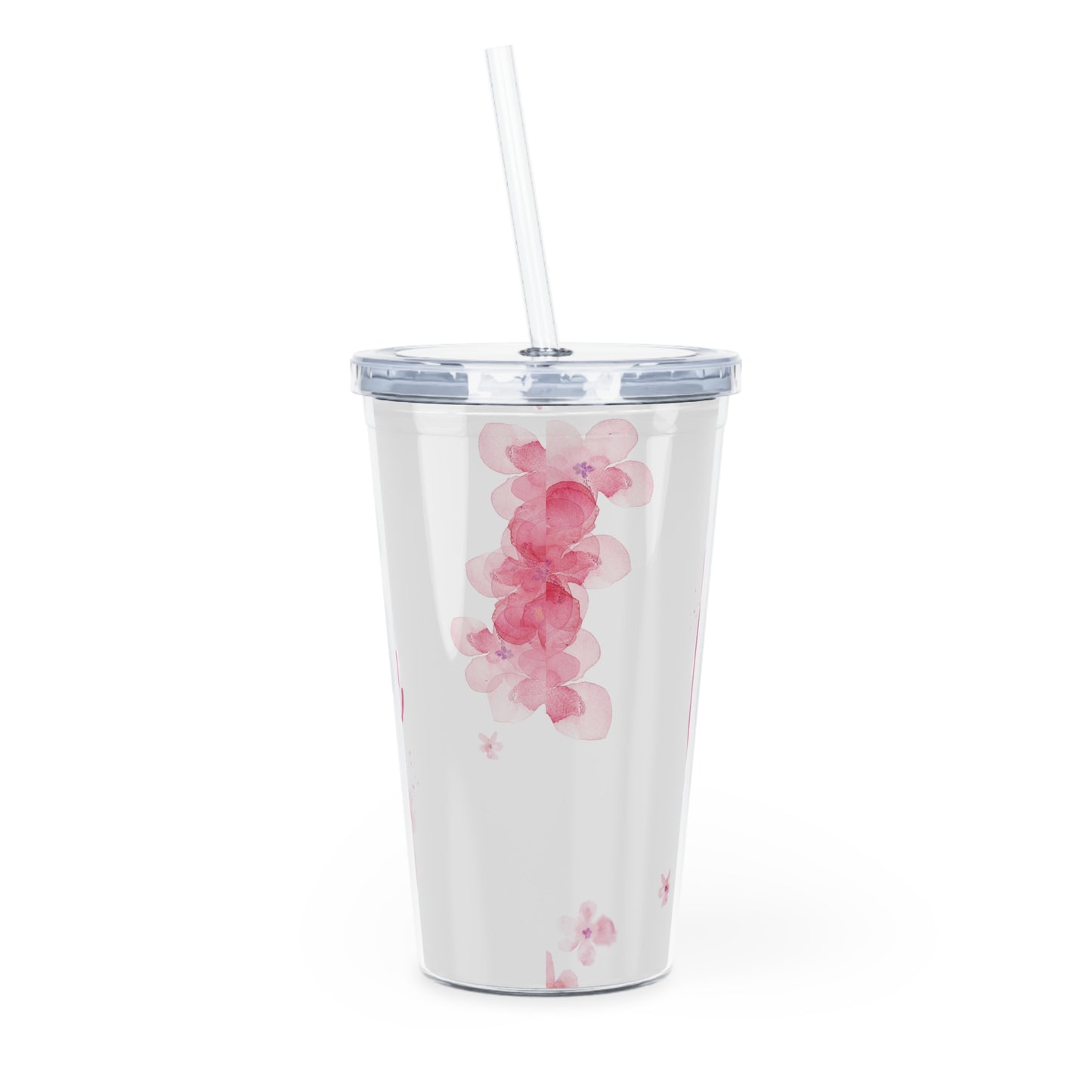 Gobelet 20 oz avec paille - Je suis la créatrice de ma vie - Rose
