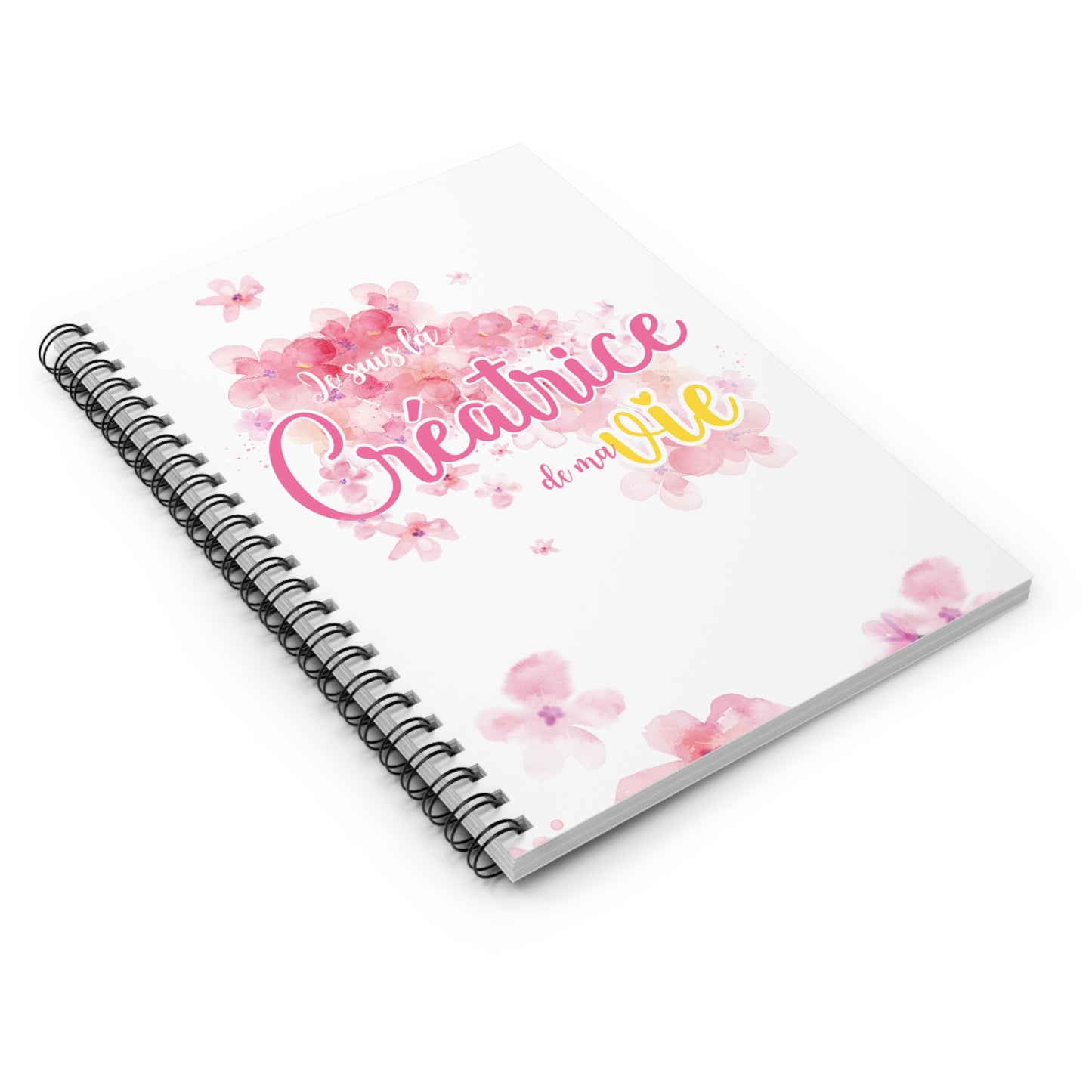 Cahier spirale - Je suis la créatrice de ma vie fleurs