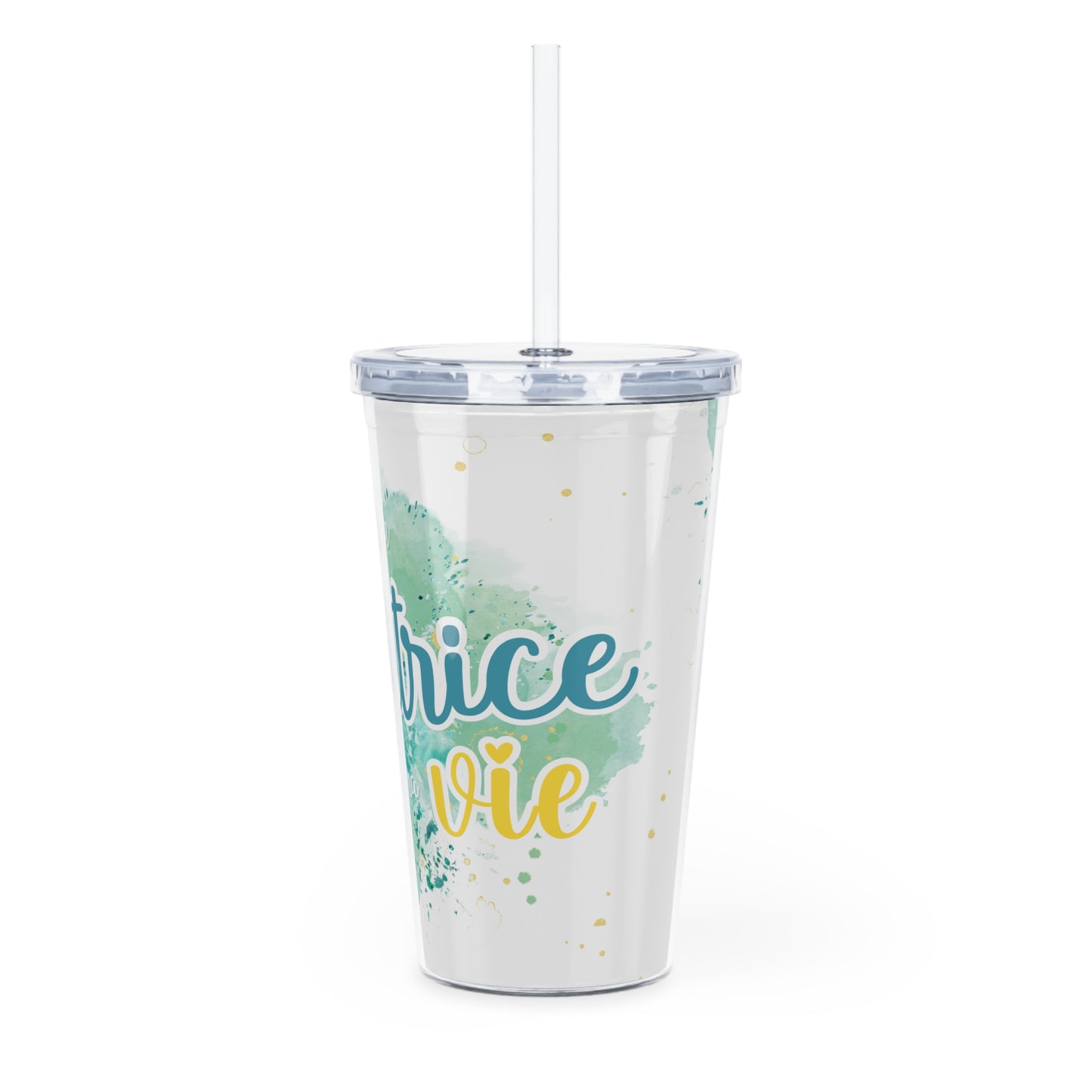 Gobelet 20 oz avec paille - Je suis la créatrice de ma vie - Splash
