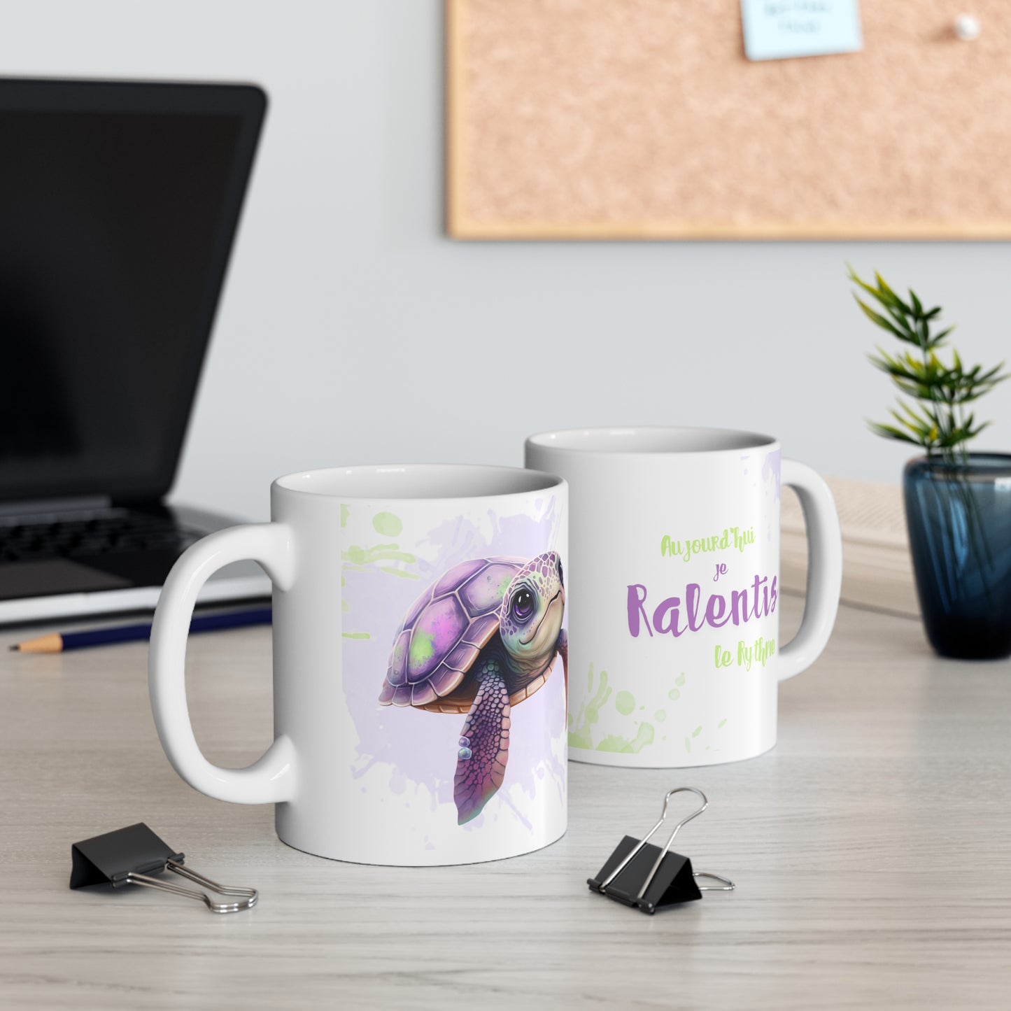 Tasse bien-être 11 oz - Aujourd'hui, je ralentis le rythme