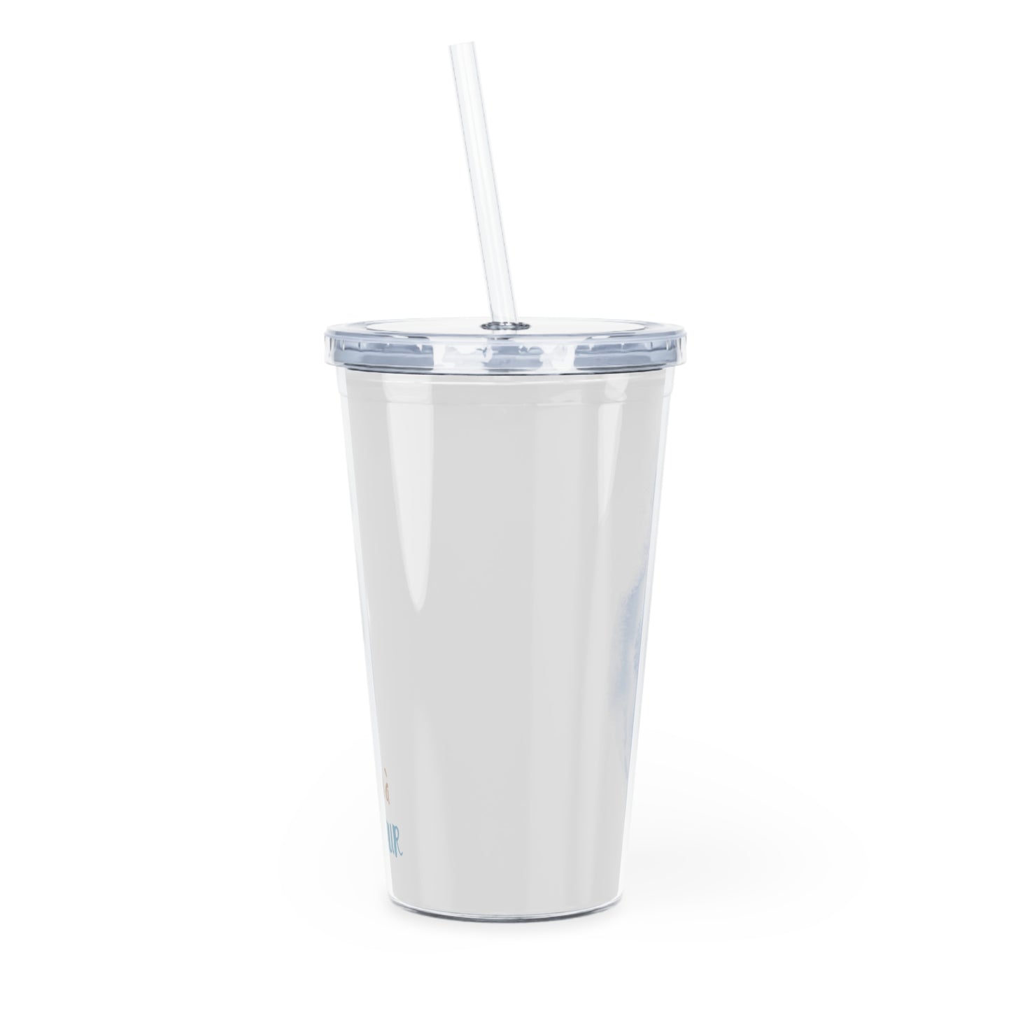 Gobelet 20 oz avec paille - Je me connecte à mon coeur