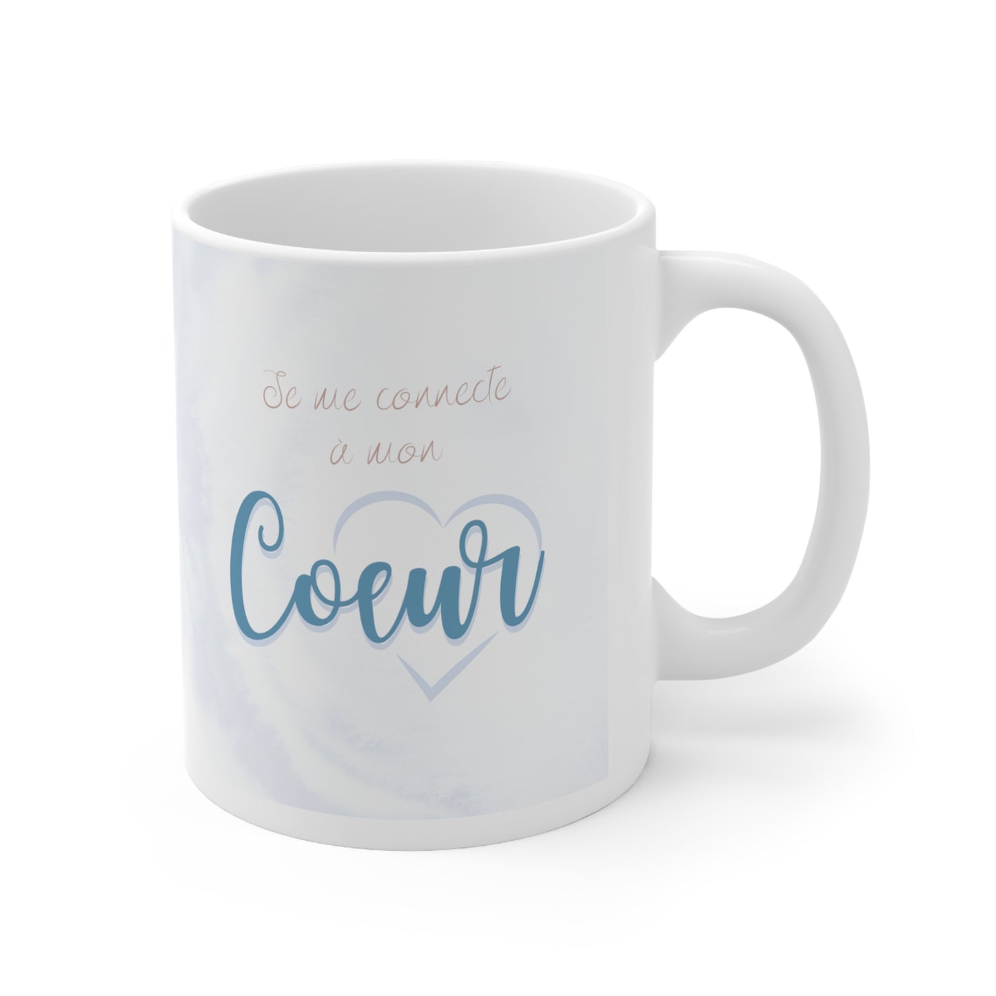 Tasse bien-être 11 oz - Je me connecte à mon coeur