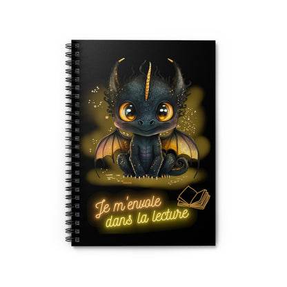 Cahier spirale Dragon mignon lecture