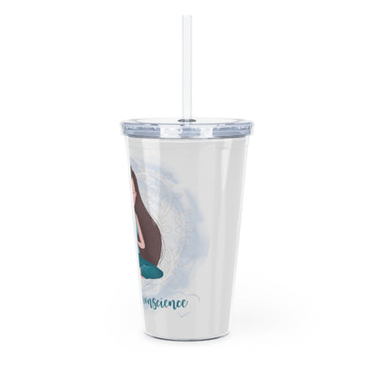 Gobelet 20 oz avec paille - Je vis en pleine conscience