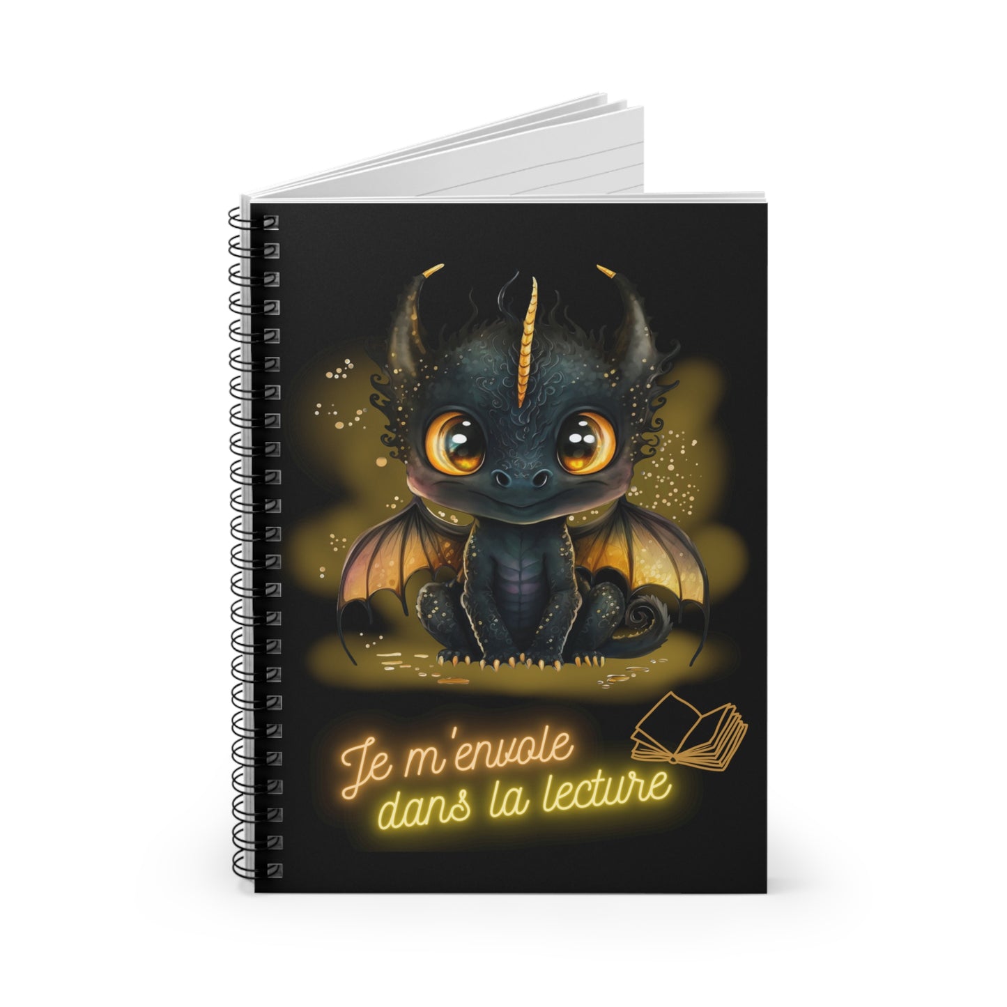 Cahier spirale Dragon mignon lecture