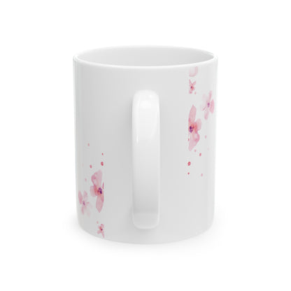 Tasse 11 oz - Je suis la créatrice de ma vie fleurs